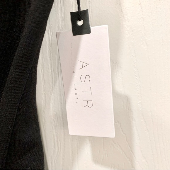 ASTR Black Fitted Stitch Detail Sweetheart Neckline Bustier Mini Dress - Picture 6 of 7